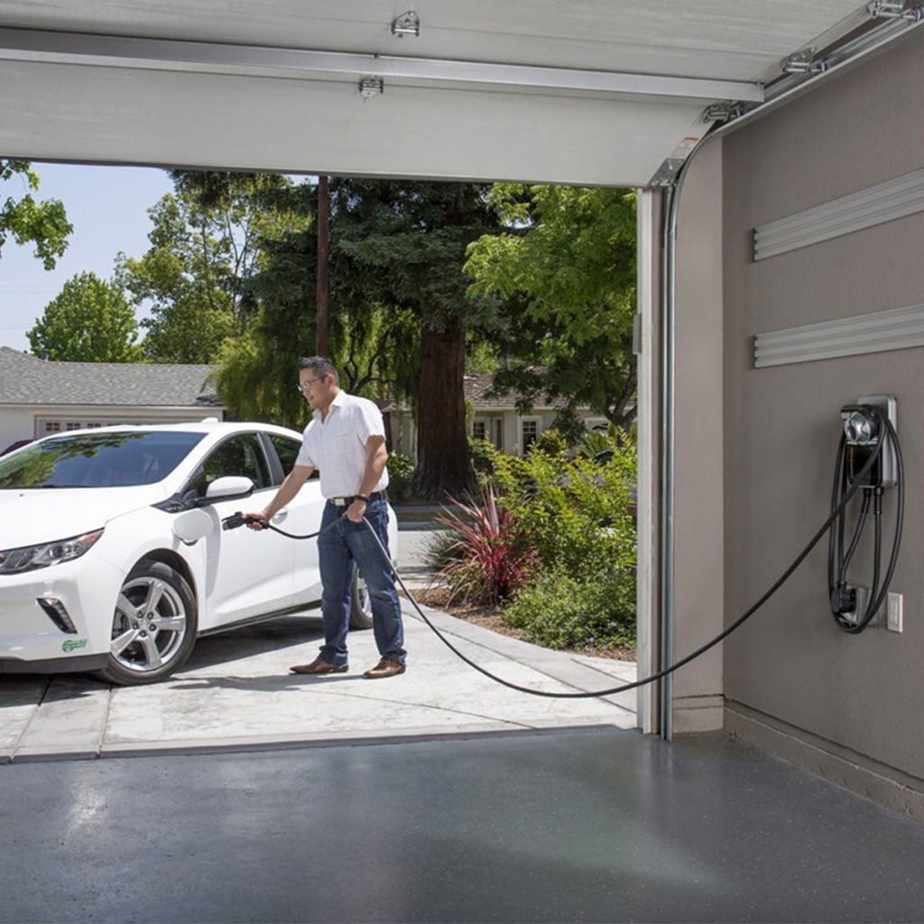 electric vehicle charging on driveway