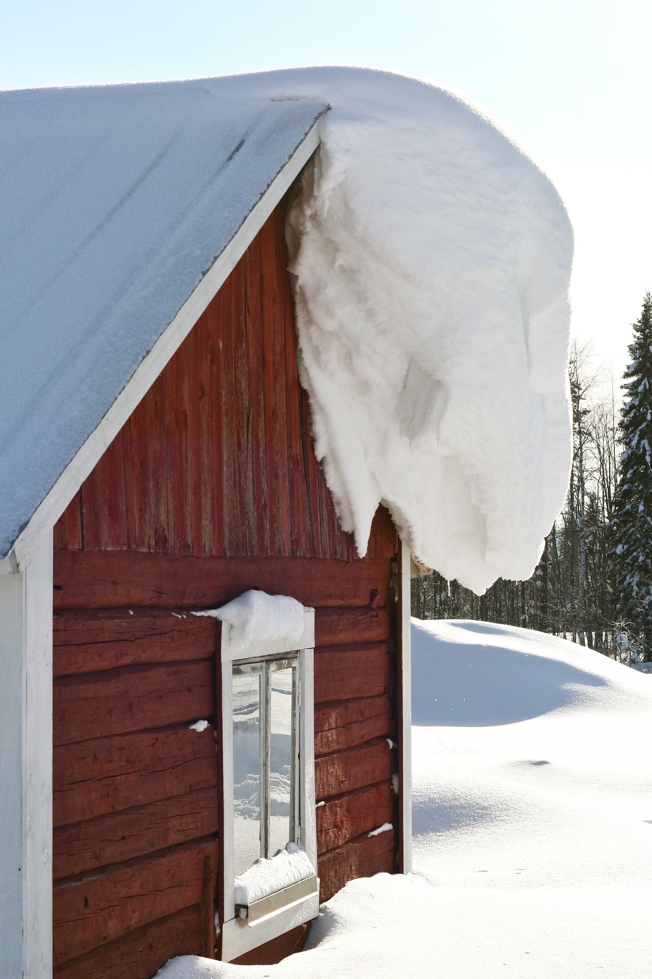 snow on roof
