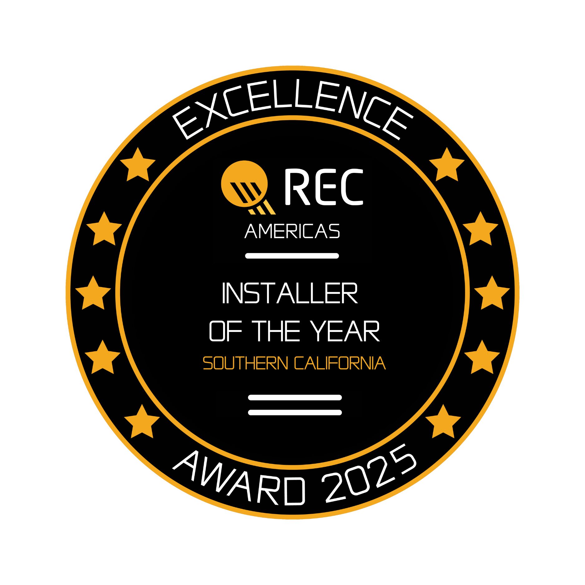 2025 REC Customer Excellence Award - Installer of the Year Southern California - NRG