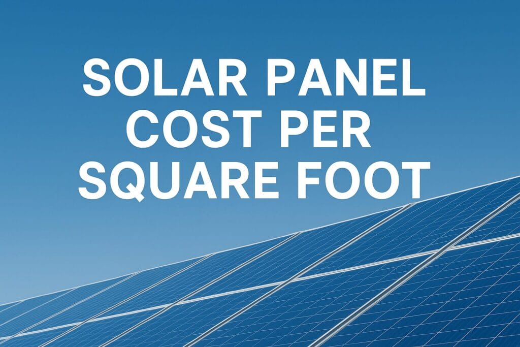 Calculate Your Solar Cost per Square Foot