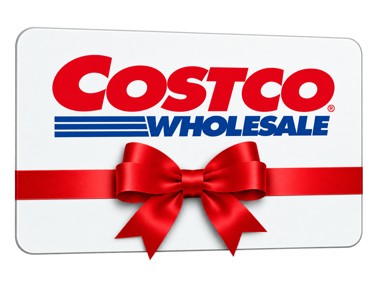 Costco gift card with red bow