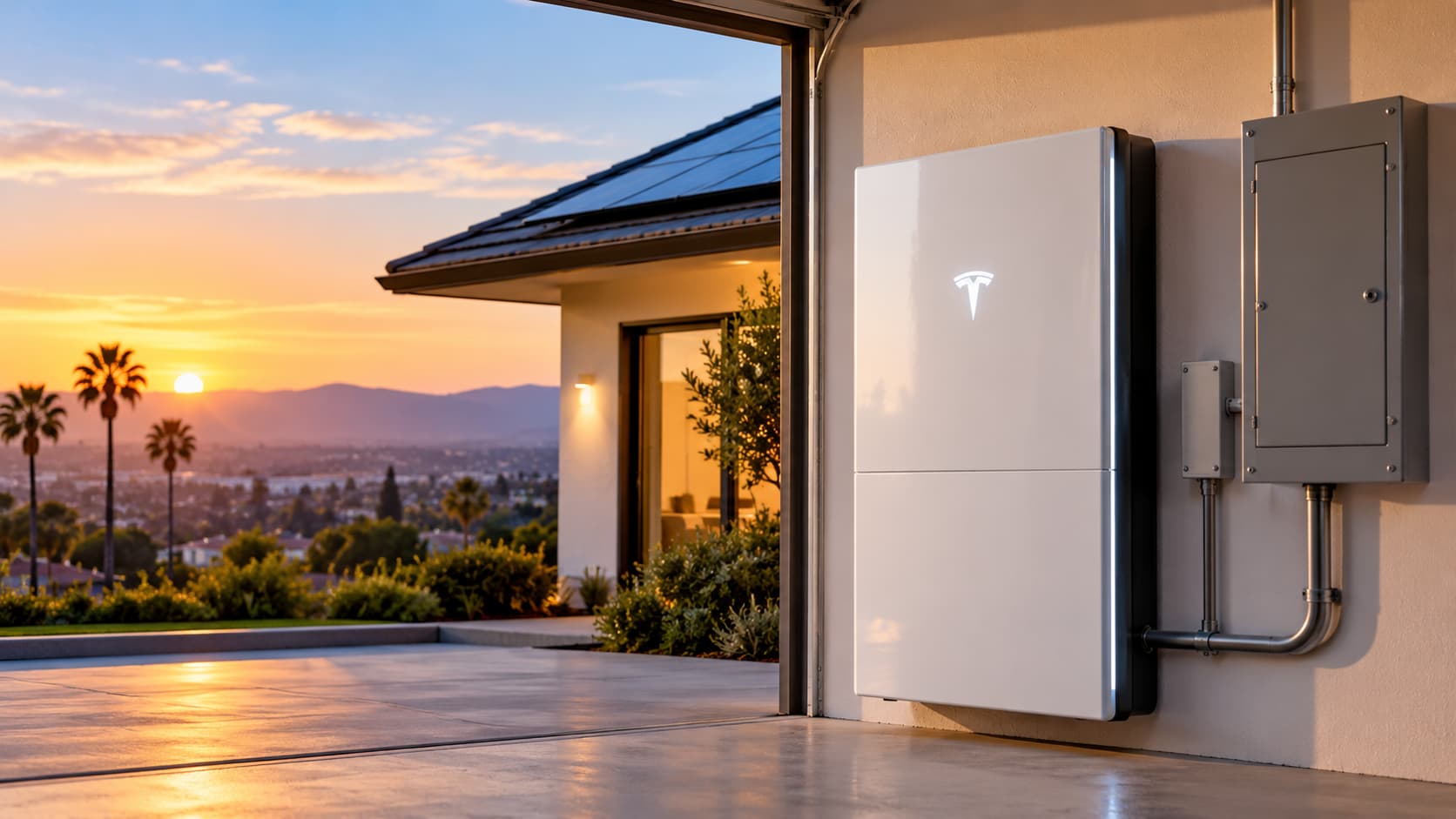 Solar Battery at Sunset